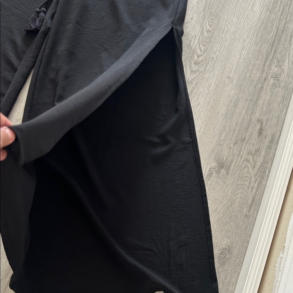 Elegant Black Wide-Leg Women's Pants - Picture 2 of 13